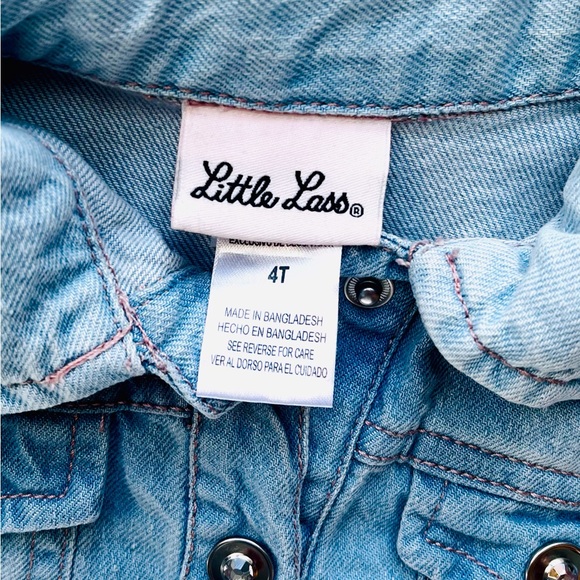 Jeans Jacket Toddler 4T Floral Embroidery - Picture 9 of 9